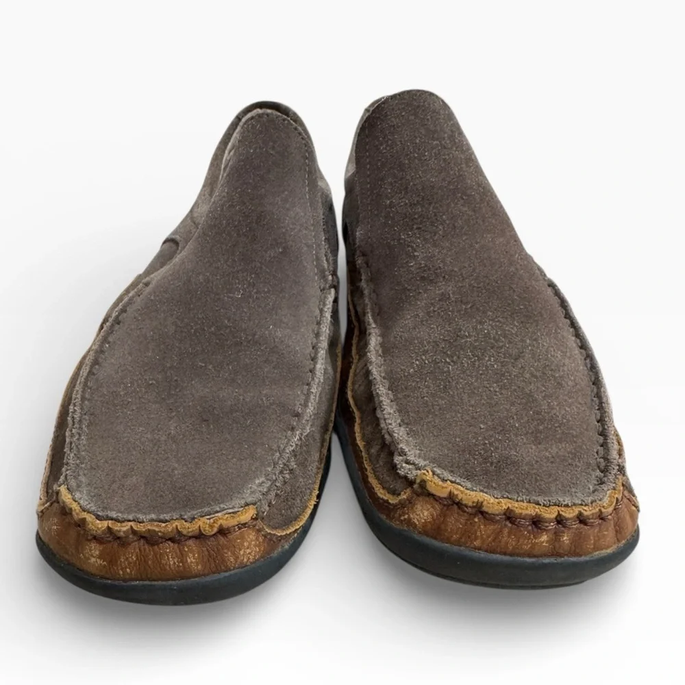 Bostonian Mens Brown Suede Leather Slip On Loafers Shoes US Size 10 Classic Look